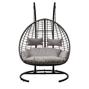 Quá Khổ mây đu ghế wicker đôi chỗ ngồi ngoài trời trứng ghế vườn đồ nội thất sân thượng lớn ghế bành Patio sâu ghế - Product Image 3