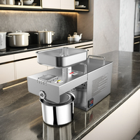 MJ 501 Mini presse à huile en acier inoxydable à usage domestique Petite machine à presser l'huile de coco, de sésame, de soja, d'arachide, de palme, de noix de coco et de tournesol