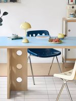 Bureau de direction contemporain design, table de conférence minimaliste en bois massif, table à manger en bouleau pour salon, durable