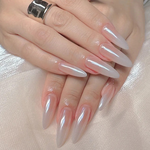 Poudre à ongles chromée Aurora blanc nacré, effet miroir, pigment, logo personnalisé, poudre acrylique pour nail art - Product Image 5