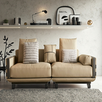 Colección de Decoración para el Hogar Boloni, Juego de Sofás de Cuero Convertibles de Alta Gama, Juego de Sofás Modulares de Diseño para Apartamento o Villa