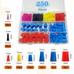 จุกยางซิลิโคนเรียวยาว250ชิ้น1/<span class=keywords><strong>32</strong></span> "ถึง1" สำหรับเคลือบรูวาดภาพกันชนซิลิโคนป้องกัน - Product Image 2