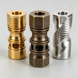 Entretoise/Adaptateur de connecteur en aluminium/acier inoxydable, usinée sur mesure par CNC et électroérosion à fil, à filetage hexagonal extérieur torsadé et moleté - Product Image 3