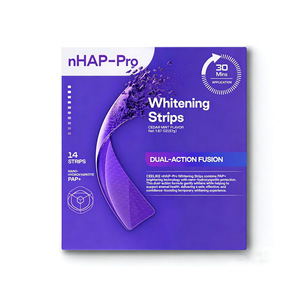 แผ่นฟอกสีฟัน nHAP-Pro 14 ชิ้น กลิ่นซีดาร์มิ้นท์ สูตรฟื้นฟูฟันขาวแบบคู่ - Product Image 1