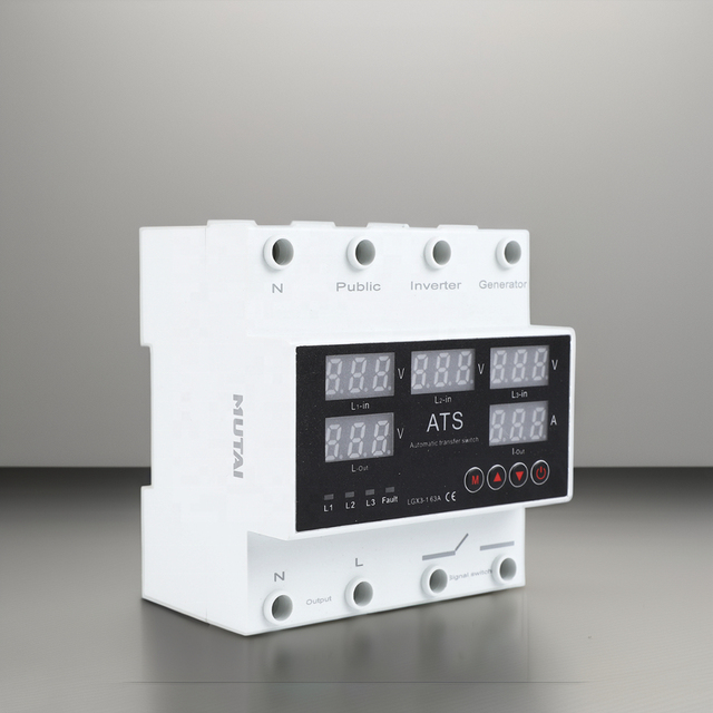 MUTAI 63A 80A 100A 120A Adjustable ATS 3P 3 Pole 3 Phase Automatic Static Transfer Changeover Change Over Switch for Generator