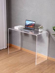 Bureau de travail en acrylique transparent, bureau d'étude moderne, table à maquillage créative suspendue, table de maquillage, bureau d'<span class=keywords><strong>ordinateur</strong></span>. Personnalisable. - Product Image 5