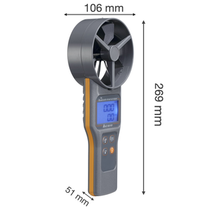 Analizzatore d'Aria Portatile Multifunzione AZ89191, Anemometro, Tester CO2, Misuratore di Temperatura e Umidità dell'Aria con Funzione Bluetooth - Product Image 3