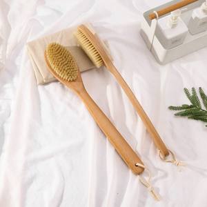 Spazzola da doccia personalizzata con manico lungo in setola morbida e rigida con impugnatura posteriore curvo per spazzolatura a secco a umido spazzola per il corpo da bagno - Product Image 2