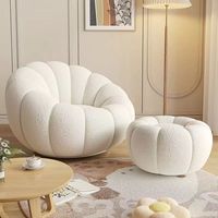 Canapé de salon moderne au design citrouille Petit canapé populaire et confortable Fauteuil simple et confortable pour la vente en gros