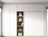 Canapé en bois moderne de luxe, lit king size double queen king, drap-housse pliable, design de lit mural