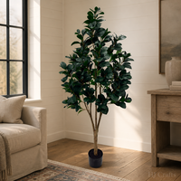 Árbol de Eucalipto Artificial de Plástico de 1.2m, Hojas Largas de 6 pies, Planta Verde Ecológica para Interiores, Hogar, Bodas, Cafés, Restaurantes, Venta al Por Mayor