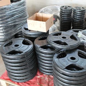 Conjunto de Anilhas de Peso TOPTONS para Equipamentos de Fitness Placas de Ferro Revestidas de Borracha com Pegada Tripla para Halteres e Barras - Product Image 6