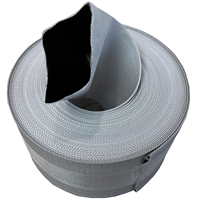 Tuyau d'incendie en PE de 2 pouces, tressé, plat, anti-UV, résistant à l'usure, longueur personnalisable, service de découpe pour l'irrigation agricole