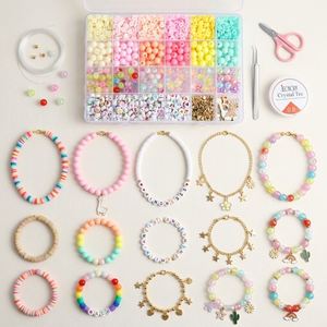 Kit d'accessoires de bijoux DIY faits à la main, matériaux pour bracelet en perles de céramique et de porcelaine, pour enfants et filles, perles créatives - Product Image 2