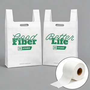 Tissu non tissé spunbonded 100% PLA ESUN, écologique, compostable et biodégradable <span class=keywords><strong>pour</strong></span> la fabrication de sacs non tissés - Product Image 1