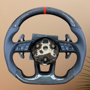 Volant de course en fibre de carbone de haute qualité pour <span class=keywords><strong>Audi</strong></span> A1 8X A3 8V A4 B8 B9 A5 A6 C7 C8 <span class=keywords><strong>Q2</strong></span> Q3 Q5 Q7 TT S3 S5 S6 S7 - Product Image 1