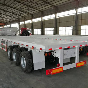 รถกึ่งพ่วงเตียงแบนรถกึ่งพ่วงสำหรับ53ft 48ft 40ft 3เพลา4เพลารถแบบกำหนดเอง - Product Image 5
