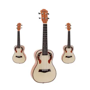 Instrumen musik profesional kustom ukulele kualitas tinggi gitar nilon hasil Matte 23 inci harga grosir