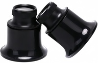 Loupe à main en plastique 20X avec source de lumière LED Loupe grossissante pour bijoutiers Réparation de montres