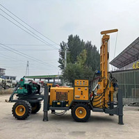 Foreuse mobile sur roues pour puits d'eau QY260, profondeur 260m, machine diesel DTH, facilement transportable entre les sites de forage