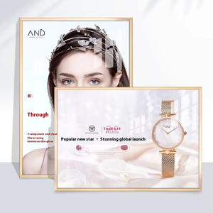Cadre publicitaire en alliage d'aluminium de taille personnalisée ouvert sur le côté étroit pour <span class=keywords><strong>affiche</strong></span> d'ascenseur Photo tenture murale panneaux d'affichage - Product Image 5
