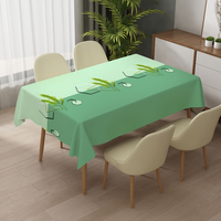 Nappe rectangulaire verte en PVC solide RNPT, idéale pour l'extérieur, résistante, pour anniversaires, facile à nettoyer, toile cirée – Grande Vente