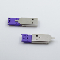 Connecteurs USB C double les plus vendus avec contacts en alliage de cuivre pour l'installation en surface, ordinateurs et téléphones mobiles