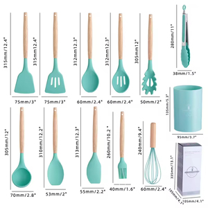 Ustensiles de cuisine en silicone de qualité alimentaire : Spatule, cuillère de cuisson résistante, spatule antiadhésive, spatule de retournement - Product Image 2