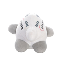 Peluche navette spatiale blanche, poupée en peluche avec logo Mars imprimé, cadeau pour enfants sur le thème de l'espace, décoration pour la maison