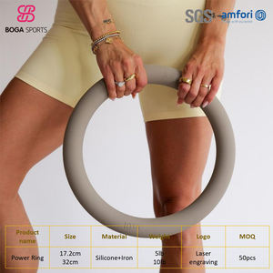 แหวนยกน้ำหนักซิลิโคนสำหรับฟิตเนส แหวนออกกำลังกาย ดัมเบลแบบวงแหวน เคตเทิลเบล สำหรับโยคะและการฝึกความแข็งแรง - Product Image 1