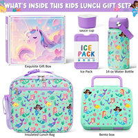 Boîte à lunch bento pour enfants JIN PENG avec logo personnalisé, étanche, sans BPA, compatible micro-ondes, pour les enfants à l'école