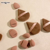 Beauty Planet Ensemble de 12 éponges de maquillage triangulaires, kits d'outils de maquillage cosmétique, mini-puffs, œufs, blender pour fond de teint, sac, logo personnalisé