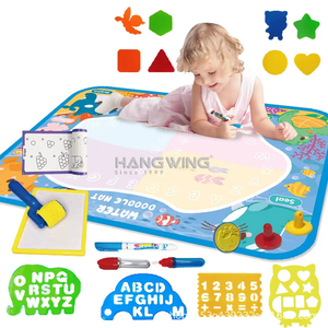 Toile <span class=keywords><strong>magique</strong></span> à l'eau HW pour enfants, couverture de peinture et d'écriture, graffiti à l'eau transparente, jouet éducatif pour l'apprentissage précoce, apprentissage des motifs - Product Image 1