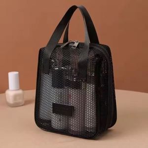 Large Capacity Mesh <b>Storage</b> Bag Cosmetic Bag Lipstick Key Coin Purse Handbags Travel Transparent Pouch <b>Makeup</b> Bag - Product Image 5