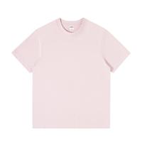 T-shirt OEM surdimensionné en tricot à col rond et manches courtes, écologique, de haute qualité, uni, anti-plis, robuste, avec logo personnalisé