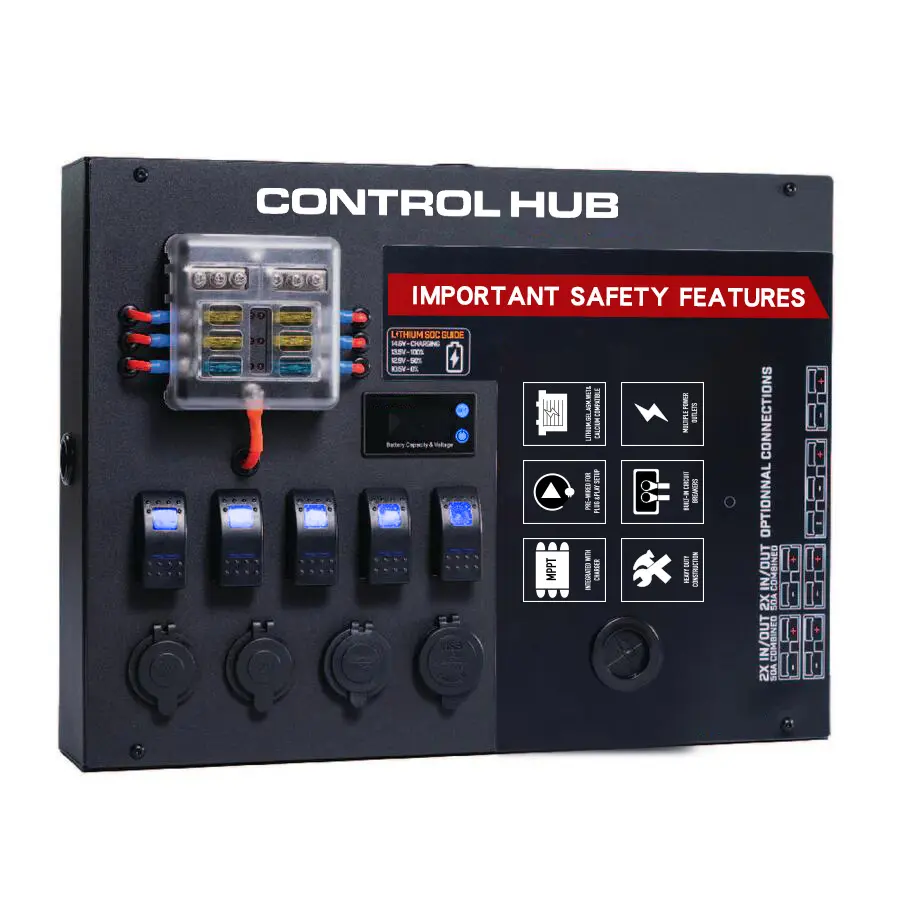 12V Elektrische Distributie Control Hub 2 X Ander Power Distribution Equipment Control Box Voor 4wd Boten Caravans