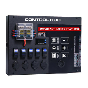Hub Kontrol Distribusi Listrik 12V 2 X Konektor Daya Kotak Kontrol Peralatan Distribusi untuk Kapal 4WD dan Karavan - Product Image 1