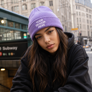 Bonnet en tricot à carreaux avec logo personnalisé, broderie OEM, étiquette en cuir, tartan de haute qualité, unisexe, fournisseur en gros, bonnet d'hiver - Product Image 5