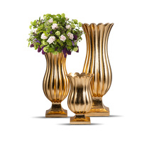 Vase trompette 60/90/120cm pour centres de table de mariage Vases en or hauts pour centres de table de mariage Vase de mariage en gros d'usine