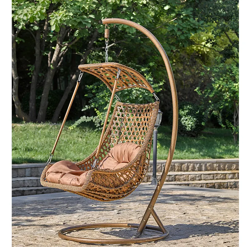 Bahçe oturma salıncak açık değişen sandalye hasır asılı koltuk yuva şekli veranda Bazhou salıncaklar iki lüks satış koltuk 4