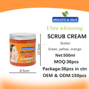 MOLATO NILA Glow Hot Sell Exfoliating Body Collagen Organic Extra Whitening Vitamin C <strong>Orange</strong> Essence Skincare <strong>Scrub</strong> - Product Image 3
