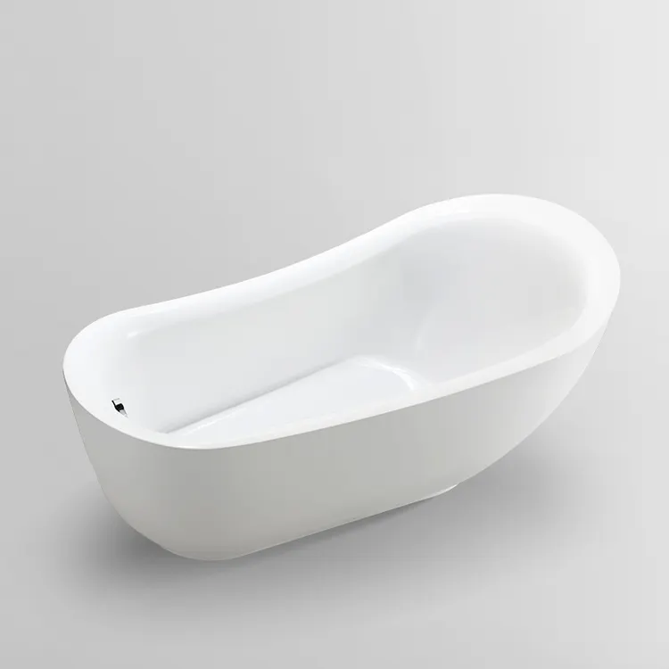 Hot Selling Moderne Luxe Wit Vrijstaande Custom Ovale Acryl Badkuipen Voor Volwassen