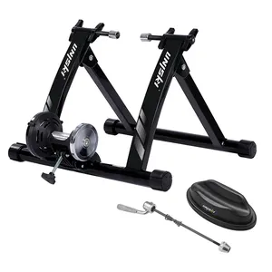 Magnetic Bike Trainer Stand W/ 6 Speed Level Wire Control Adjuster Noise Reduction