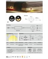 CB37 Mini 51x15mm LED veilleuse DC12V 1W à piles Design moderne pour l'éclairage de remplacement de meubles d'intérieur et d'armoires