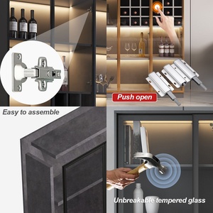 Tủ Phòng Khách Bằng Gỗ Thiết Kế Hiện Đại PA Tủ Trưng Bày Kính Tự Chọn Tủ Phòng Khách - Product Image 4