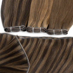 Nuovo Design Twintabs Marrone <span class=keywords><strong>Scuro</strong></span> 12A Double Drawn Genius Weft, <span class=keywords><strong>Extension</strong></span> per <span class=keywords><strong>Capelli</strong></span> con Trama a Farfalla Invisibile - Product Image 2