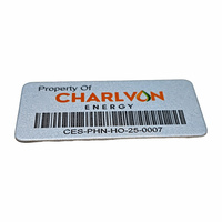 Etiqueta de código de barras de Metal, grabado láser de aluminio, número de serie, placa de código QR personalizada, gran oferta