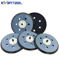 EVERTOOL Plaque de support en uréthane de 3/8 po (10 mm) d'épaisseur avec filetage mâle 5/16 "-24 pour polisseuse double action, support pour papier de verre