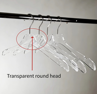 Cintres transparents comme du cristal, utilisables pour présenter des vêtements en magasin ou à la maison ; antidérapants, ne laissent aucune trace et sont durables