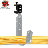 Ambull Factory Wholesale 2" Heavy Duty Cable Support J Hooks with Swivel Beam Clamp for Hanging Cables Wires Management Mounts